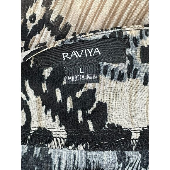 Raviya Women's L Beige Blouse Top Tunic Boho Embellished Beaded Cover Up - Picture 5 of 9